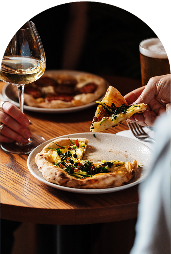 Pizza and sharing plates at Cellar at Kindred