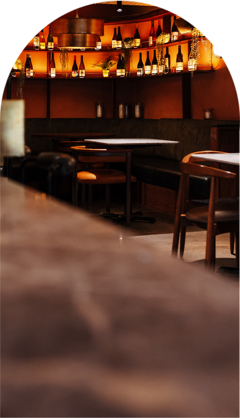 Cellar at Kindred, ready for lunch service