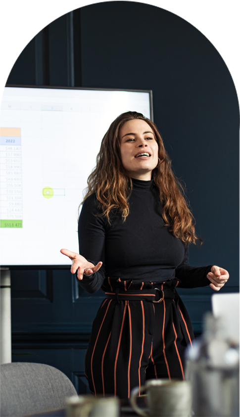 Speaker presenting during a corporate event held in Butterwick Room, Kindred